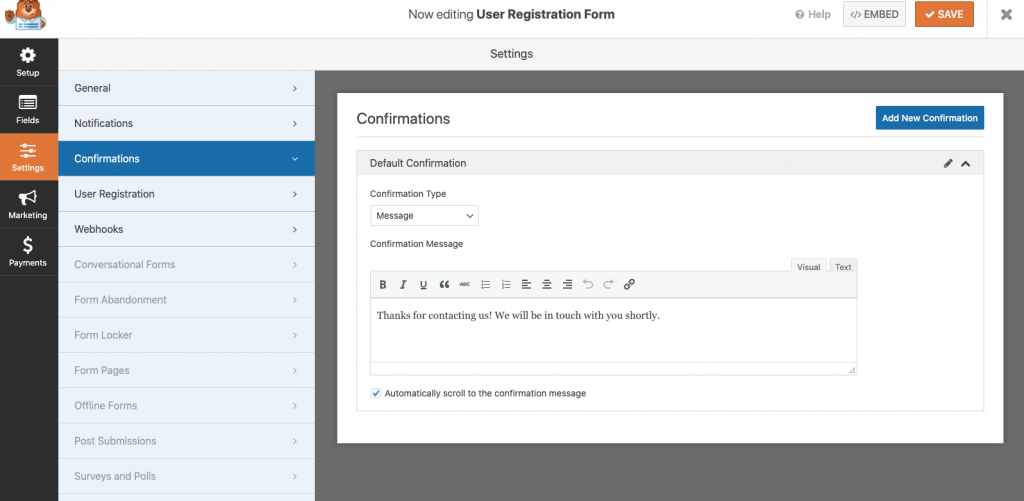 jane james wordpress developer confirmation forms