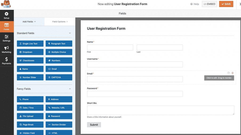 jane james wordpress developer wpforms user registration