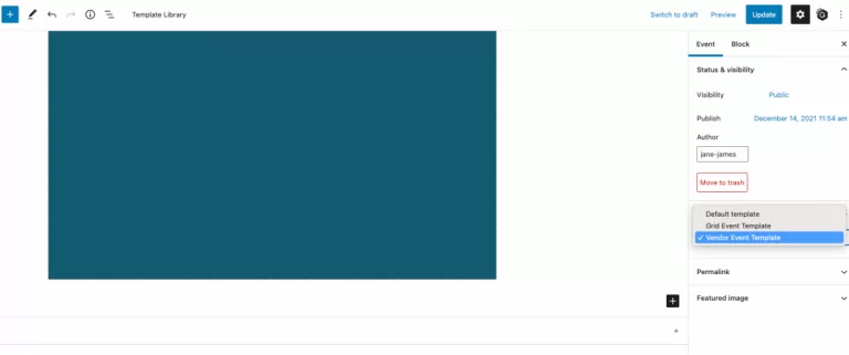 custom post type template